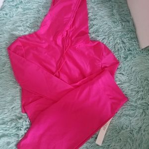 Cute Two Piece Biker Short Set with Crop Top